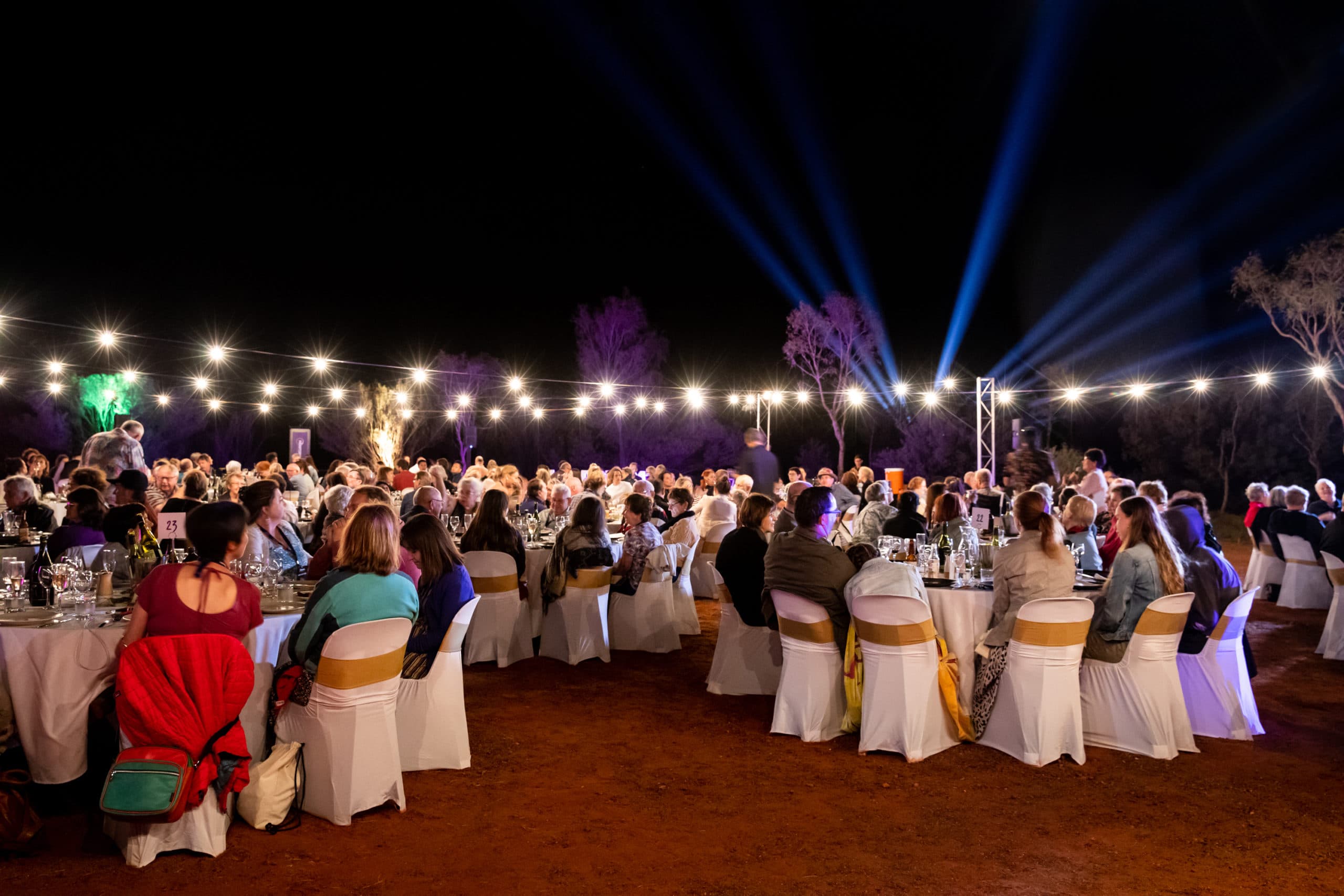 Merne Desert Dinner under the stars at Parrtjima