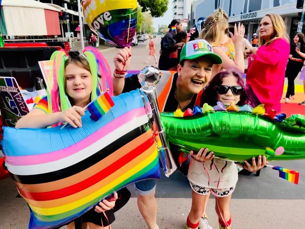 Women and children at Darwin Pride Parade