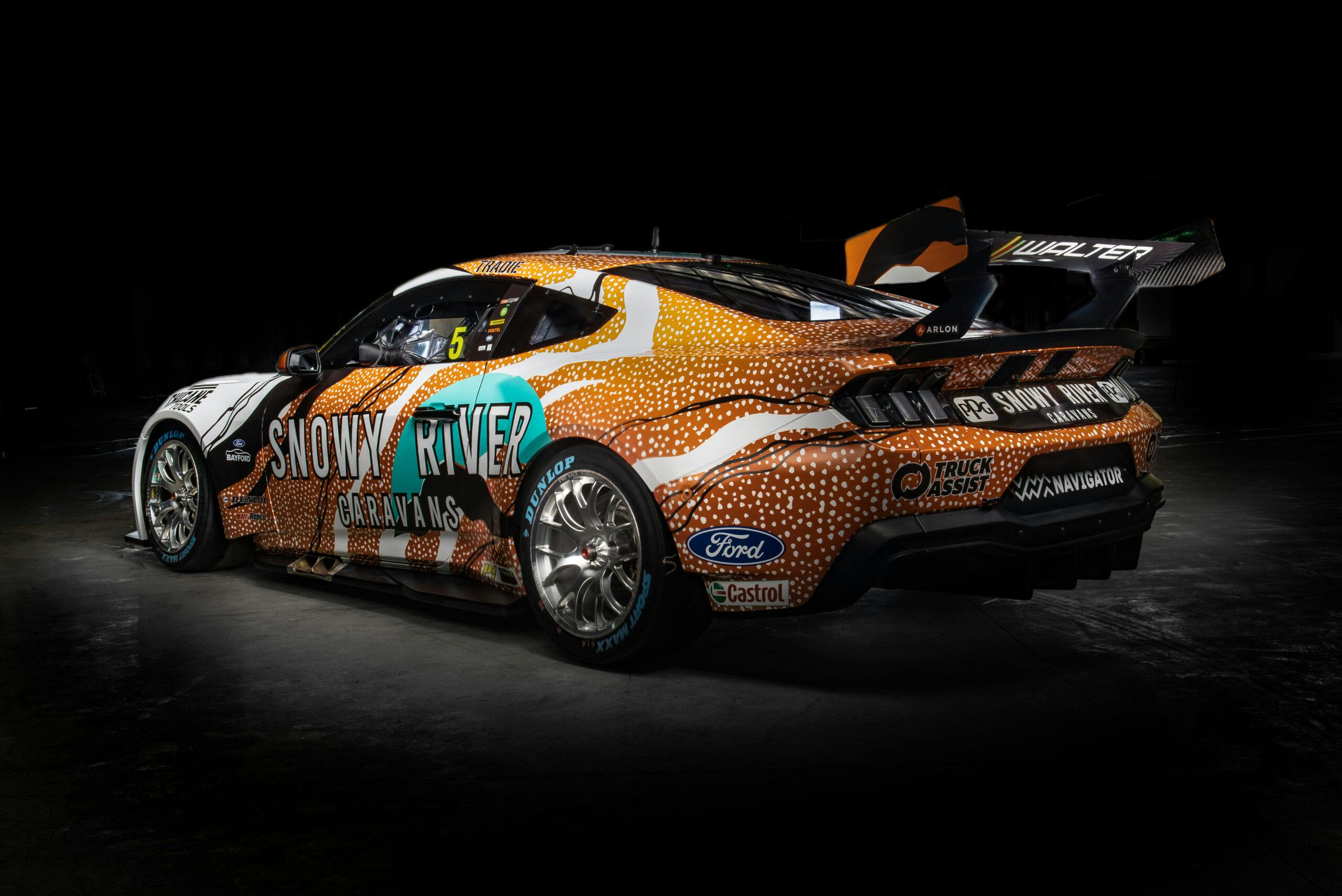 Indigenous artwork on the livery of Tickford Racing's car #5